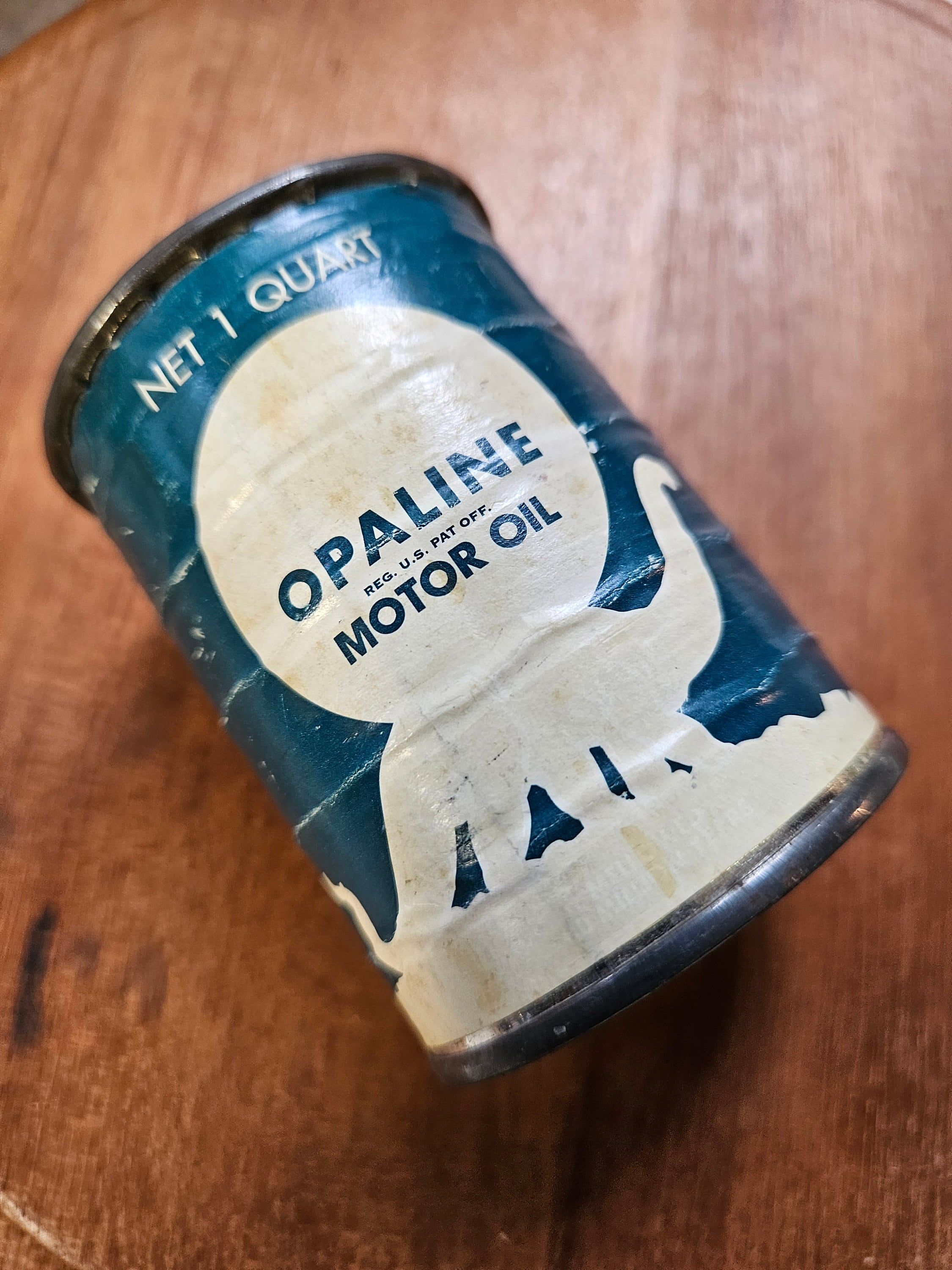 Vintage Opaline Sinclair Motor Oil Can Bank, Dino Dinosaur Tin Bin 43V ...