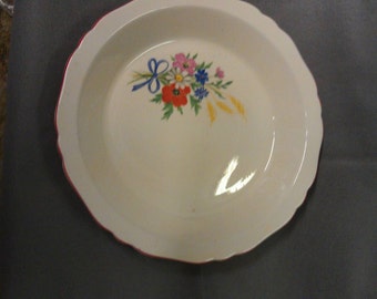 Vintage Crown Ovenware China Pie Plate
