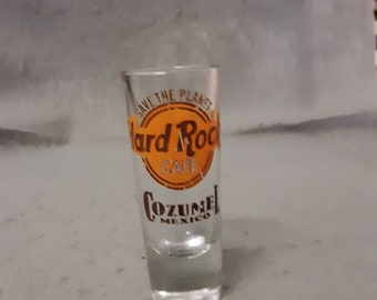 Hard Rock Shot glass Lot 67-1 Las Vegas,   Save the Planet 