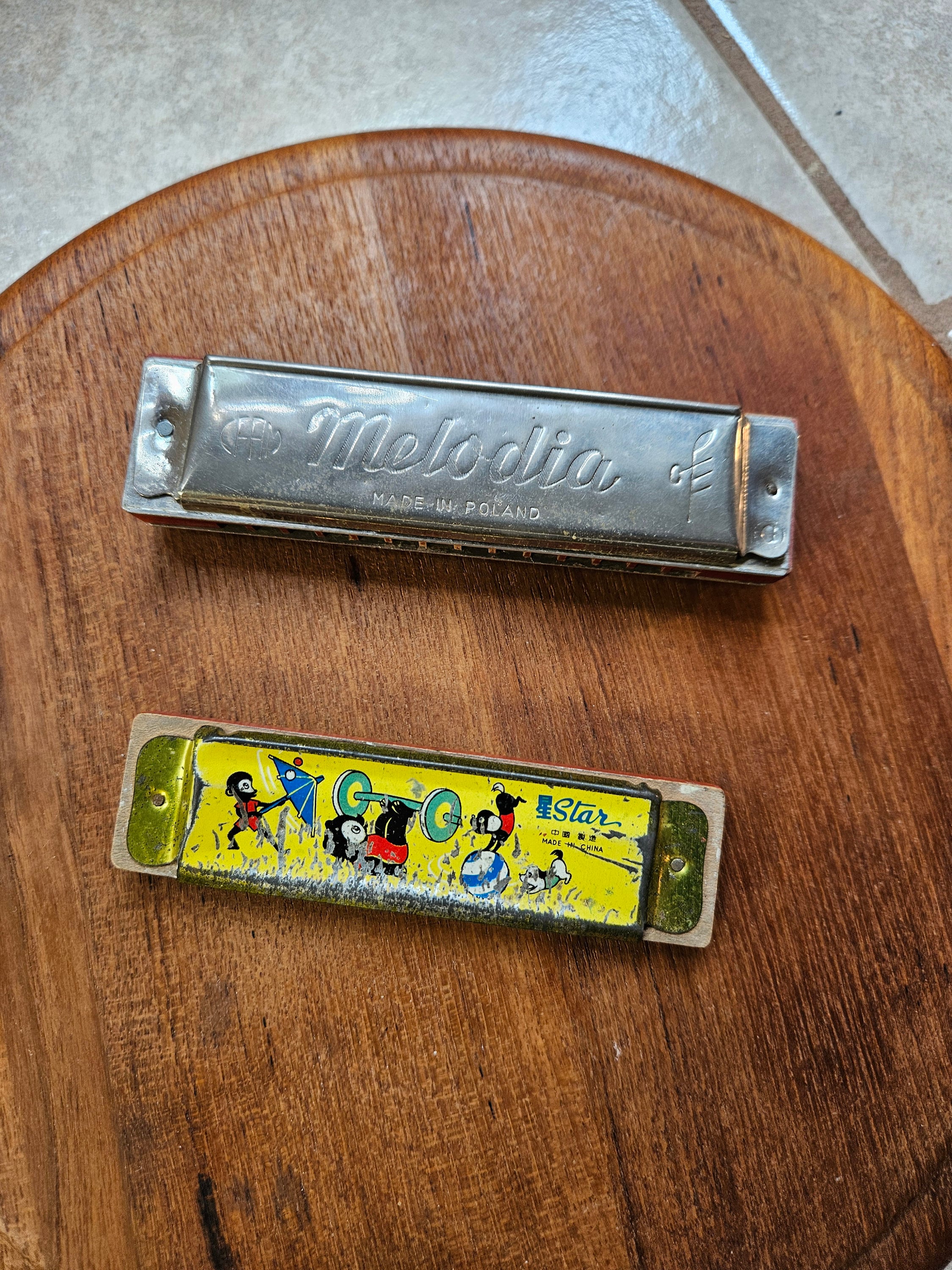 Vintage Melodia (adult) & Star (children) Harmonica's, Musical