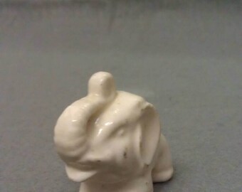 Beige Elephant Figurine Miniature