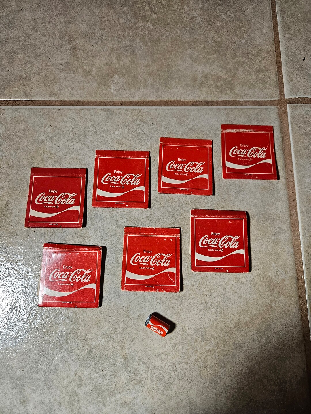 Vintage Coca-cola Advertisement Matches Matchbooks Plus Miniature ...