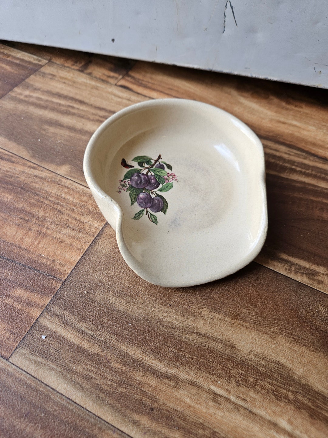 Marshall Pottery Spoon Rest, Plum Decor, Texas Kitchen Gadget - Etsy
