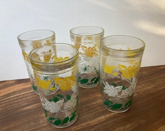 Develey mustard jars, made to become drinking glasses after the