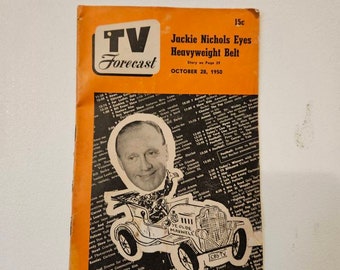 TV Forecast TV Guide Jackie Nichols Eyes Heavyweight Belt October 28, 1950 TV Forecast Guide