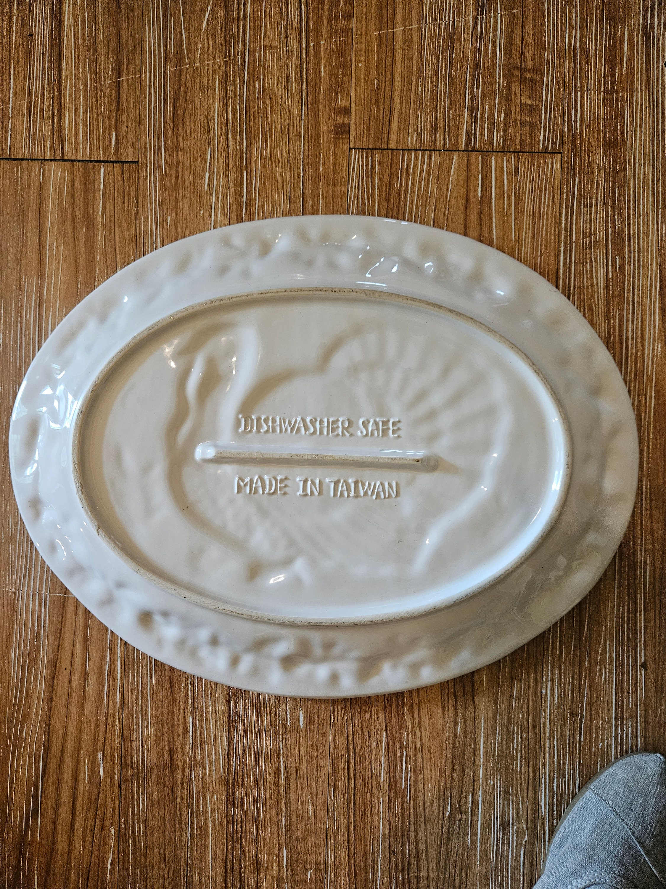 Large turkey platter vintage platter ceramic turkey platter made in