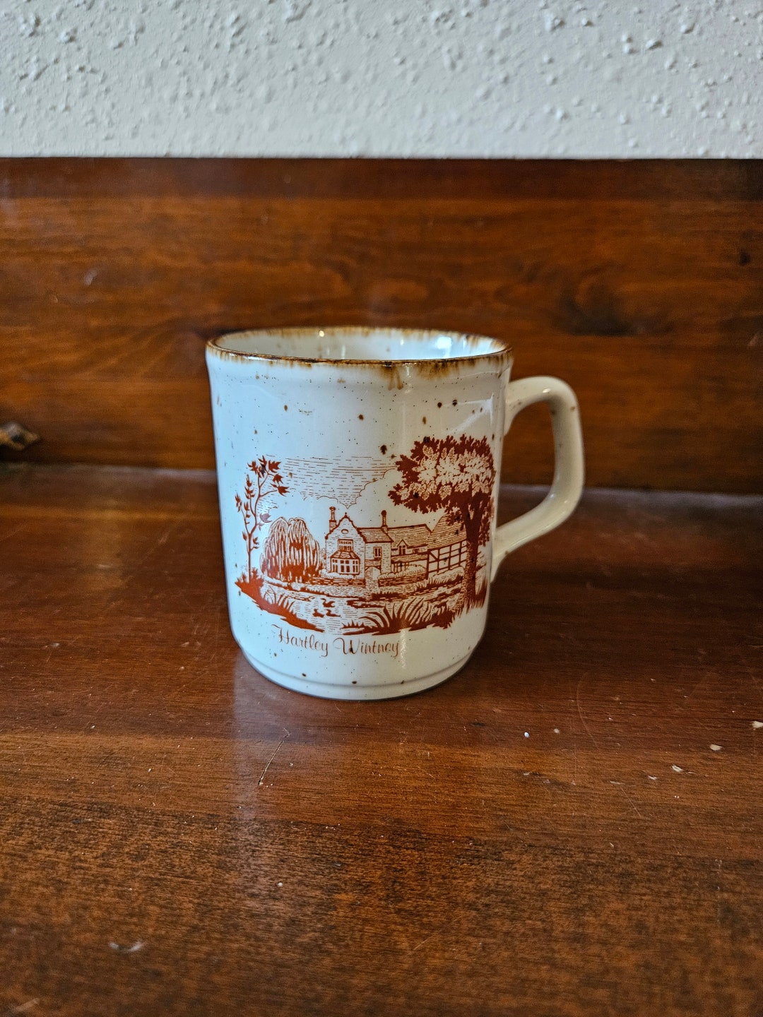 Hartley Wintney Coffee Mug, Made in England, Speckled Brown Shade, Gift