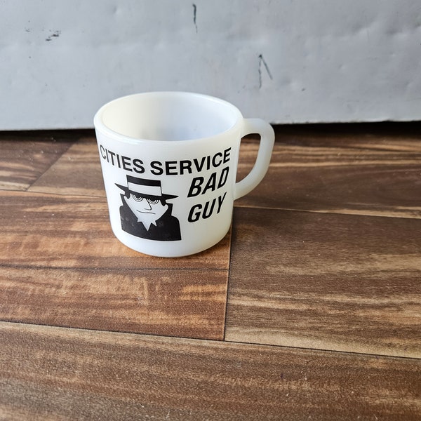 Cities Service Bad Guy - I Had a Bad Idea, Anchor Hocking  USA  Glass Coffee Mug