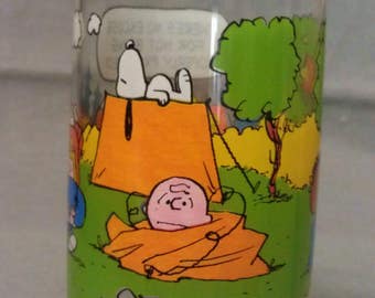 McDonald's Camp Snoopy Collection Glass There's No Excuse for not Being Properly  Prepared Glass Tumbler