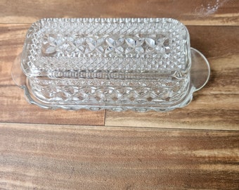 Wexford Glass by Anchor Hocking Glass Butter Dish
