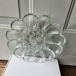 Anchor Hocking, Clear Glass Deviled Egg Plate Platter (10 inch)