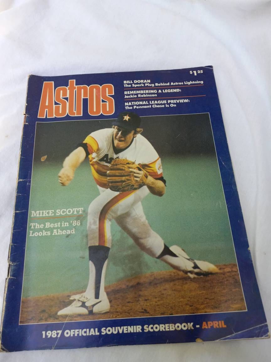 Astros 1987 Official Souvenir Scorebook April Astros Scorebook 