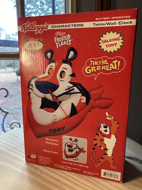 ビンテージ ケロッグ トニータイガー モーション ウォールクロック Kellogg's Tony the Tiger 100th Anniversary Table/wall Clock