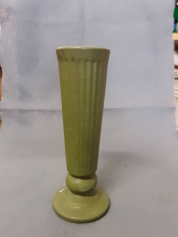 Hyalyn Pottery Vase F 11 Usa Green Pottery Vase Etsy