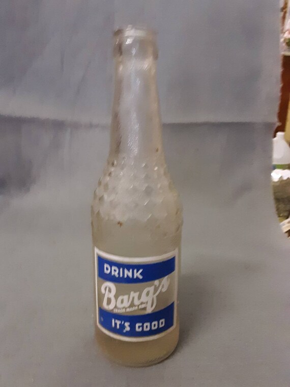 Drink Barq S It S Good Soda Bottle Blue Label White Etsy