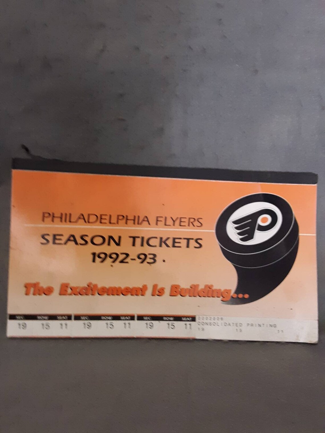 Philadelphia Flyers Season Tickets 199293 the Excitement is Etsy