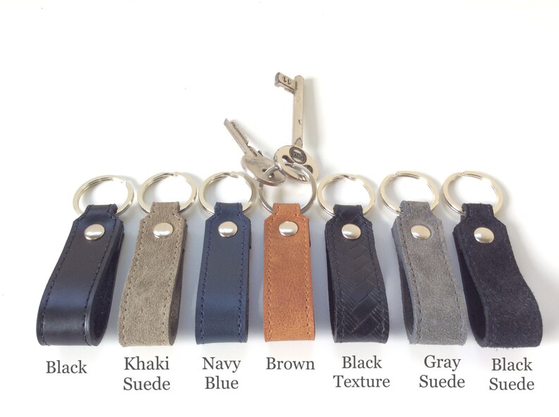 Mens Leather keychain Unisex leather keychain Womens leather Etsy
