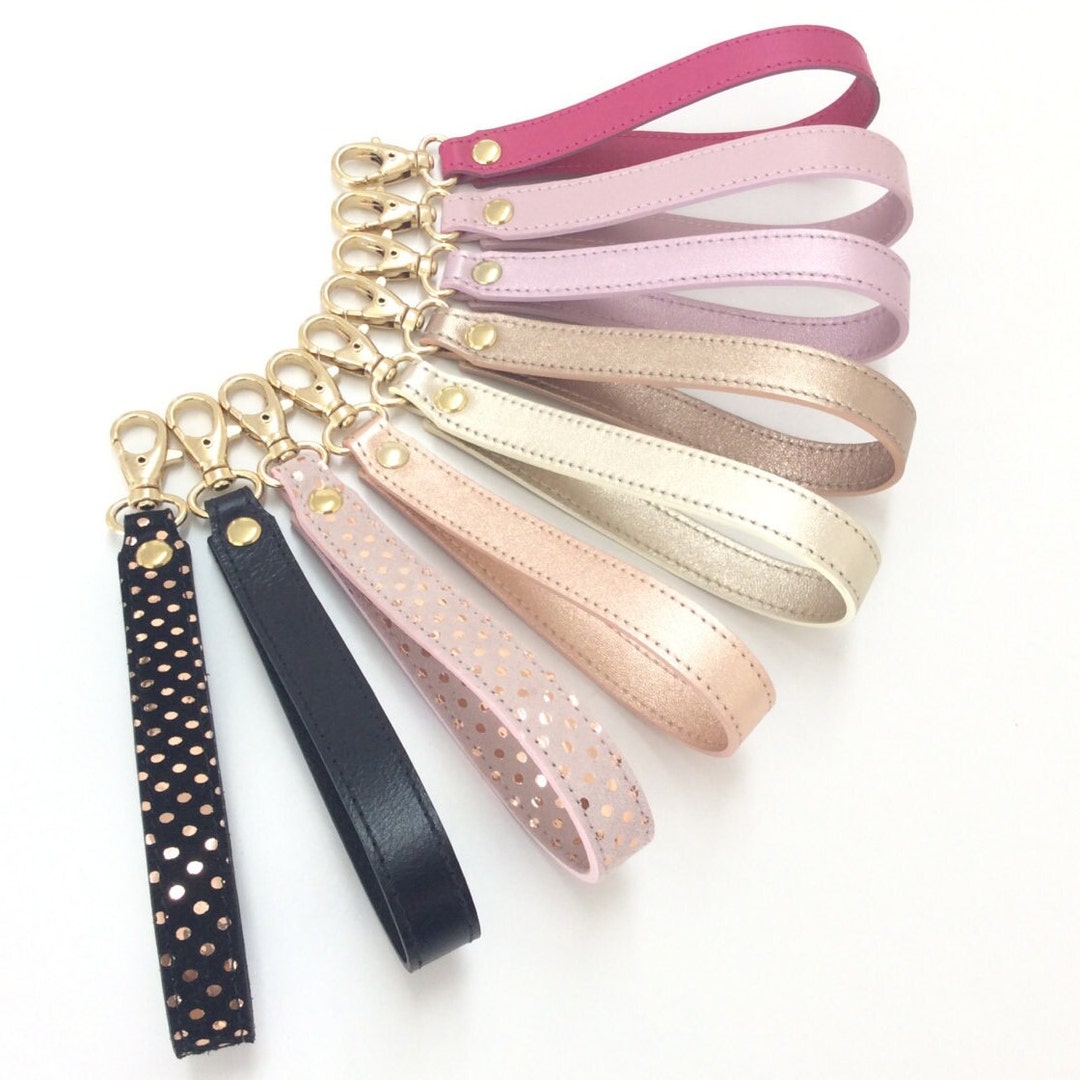 Leather Wrist Strap. Leather Wristlet Keychain. Removable