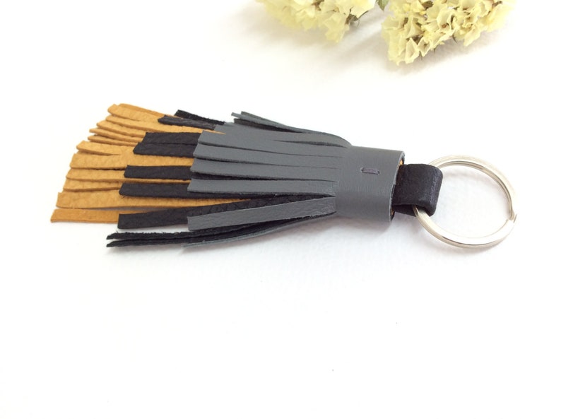 Tassel for bag Keys tassel 3 color leather tassel keychain Etsy