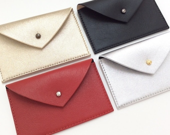 Handmade Leather Card Holder: Minimalist Business Card Case