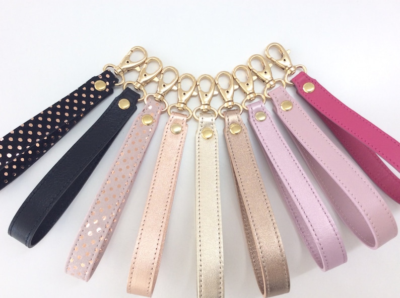 Leather Wrist Strap. Leather Wristlet Keychain. Removable Etsy UK