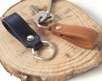 Mens Leather keychain, Unisex leather keychain, Womens leather keychain, Suede keychain, Mens leather keyring.