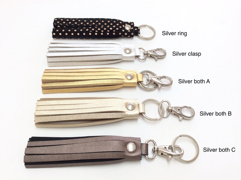 Leather Tassel Keychain. Leather Key Fob. Leather Tassel Etsy UK
