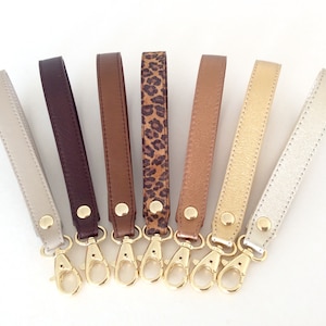 Pulseira de couro, pulseira removível para bolsa de mão, carteira, chaves, chaveiro de couro para pulseira, pulseira de substituição, PulpoCreations.