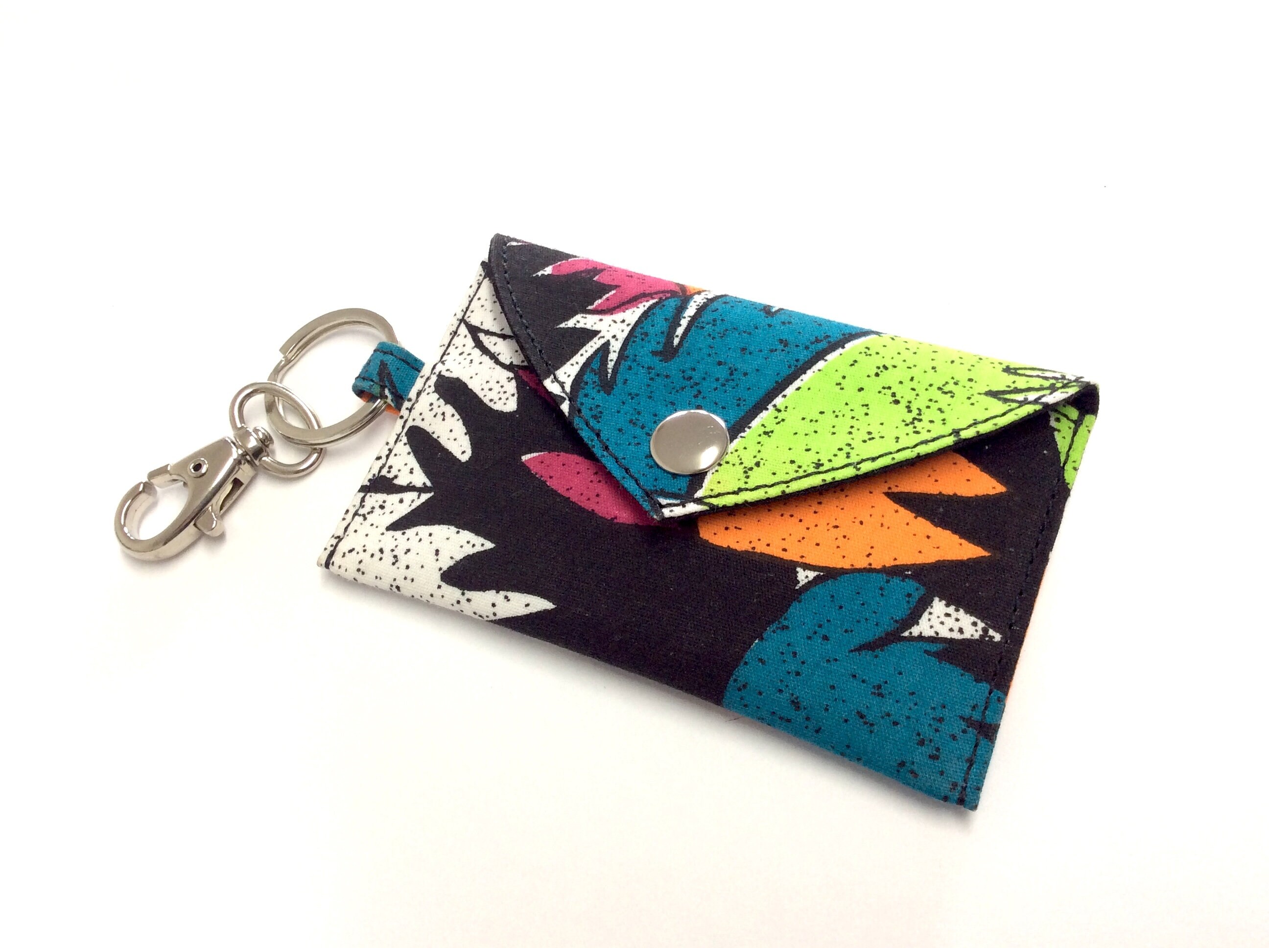 Small Card Wallet Keychain Card Holder Credit Card Case Etsy
