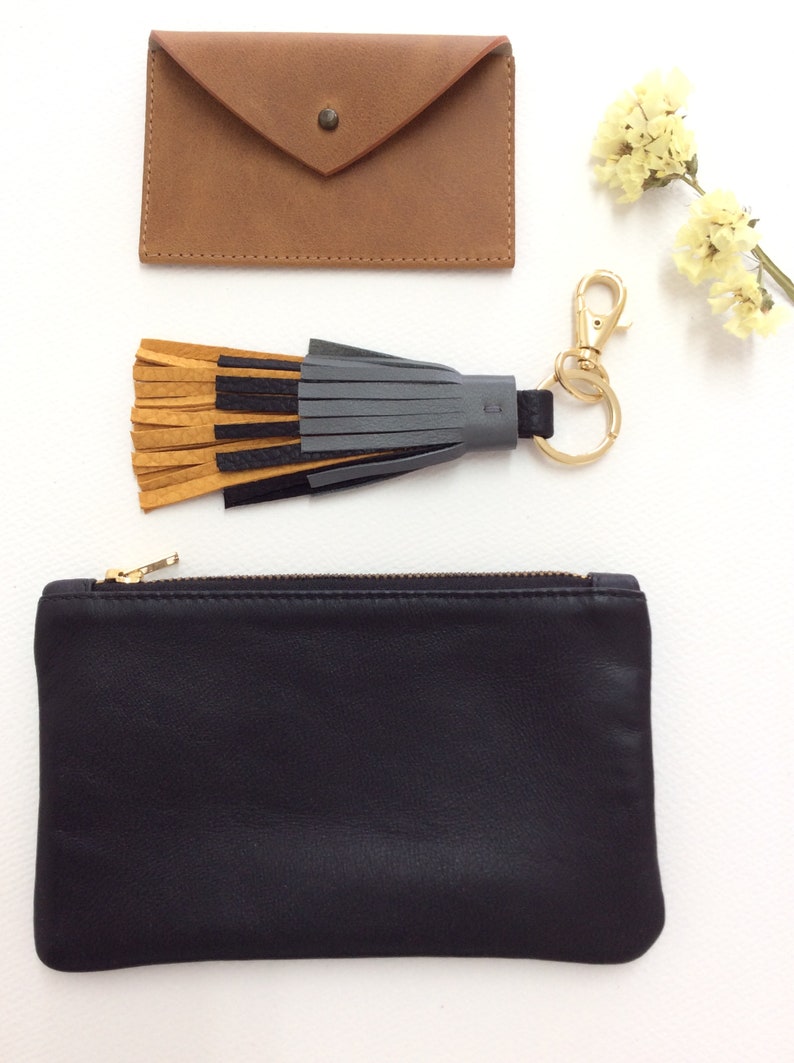 Tassel for bag Keys tassel 3 color leather tassel keychain Etsy