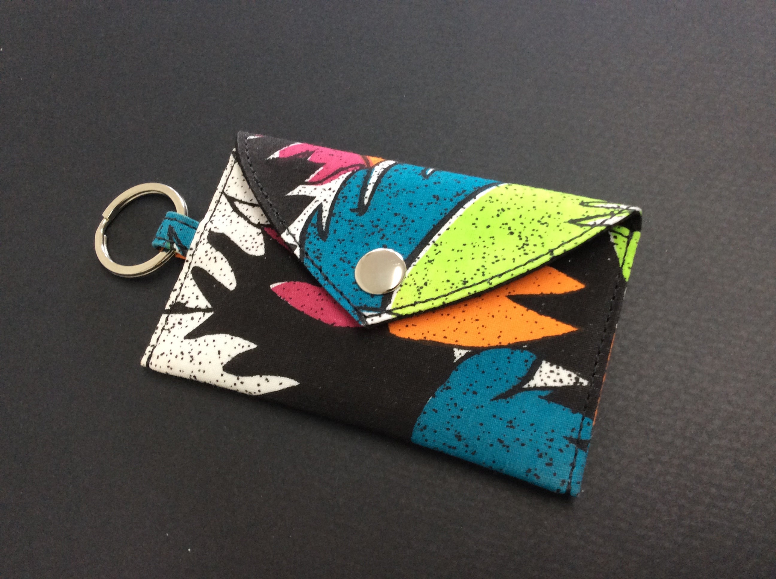 Small Card Wallet Keychain Card Holder Credit Card Case Etsy