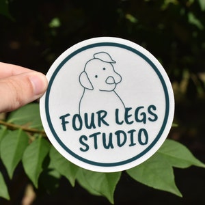 Four Legs Studio Logo Transparent Circle Sticker