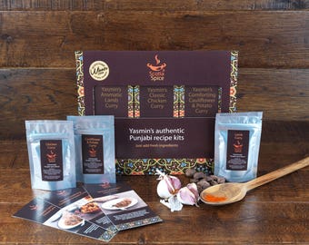 Bestselling curry recipe kit gift pack, curry lovers, chilli, spices, family recipes, gifts for men, indian food