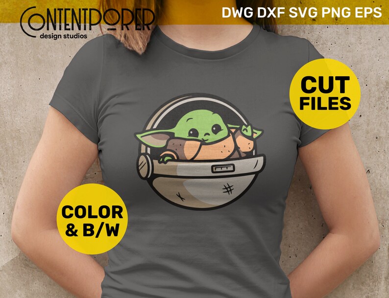 Download Baby yoda svg files svg for shirts mug sticker dxf png | Etsy