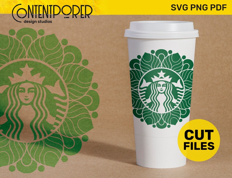 Download Starbucks cup Mandala SVG file STARBUCKS SVG Dxf Eps Ai | Etsy