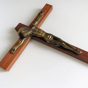 Art Deco Bronze Crucifix by Johannes Hartmann - 1920s German Religious Artwork