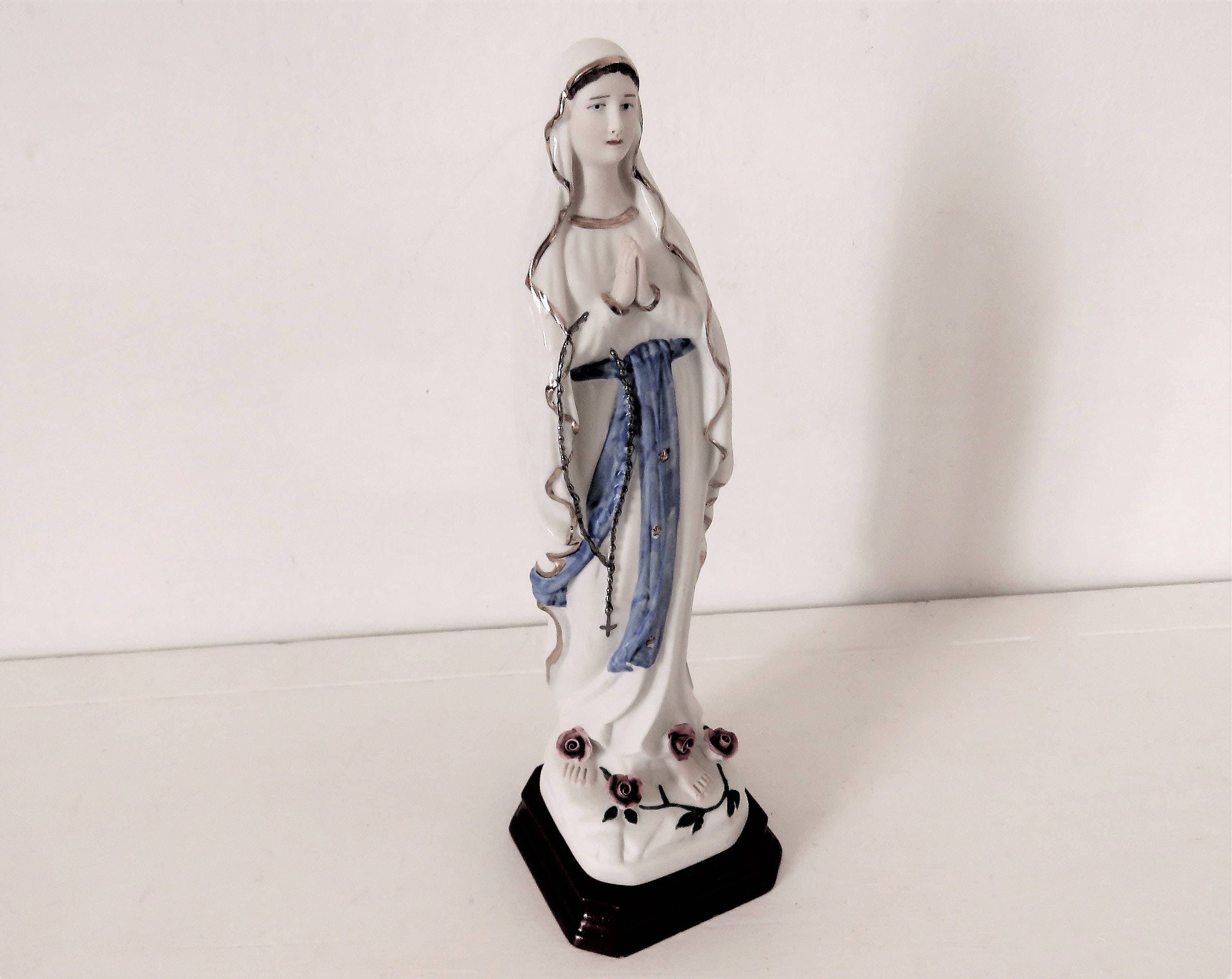 Figurine Vintage Français, Figurine Porcelaine Marie, Vierge Marie,