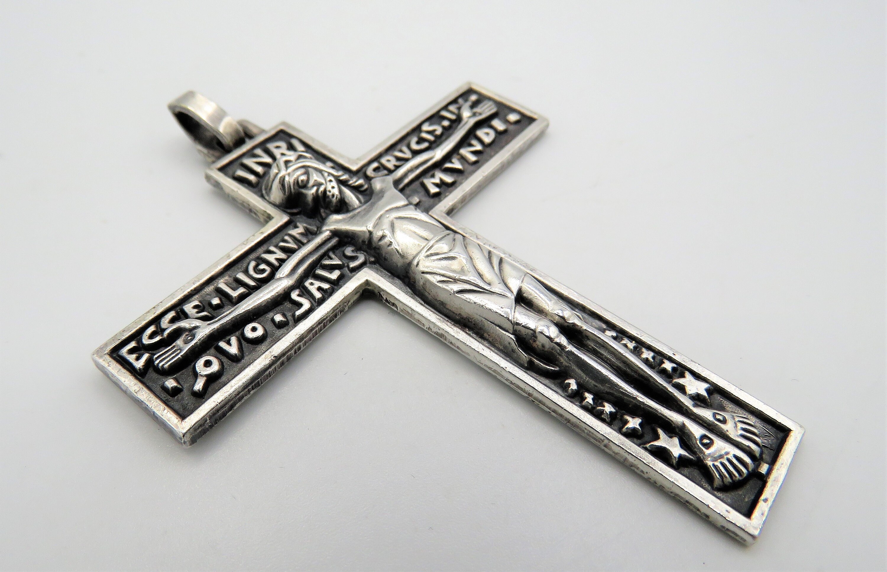 Vintage Français Crucifix Du Clergé Pectoral Fernand Py, Clergé