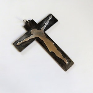 Vintage French Modernist Pectoral Clergy, Crucifix, Jean Despres Crucifix