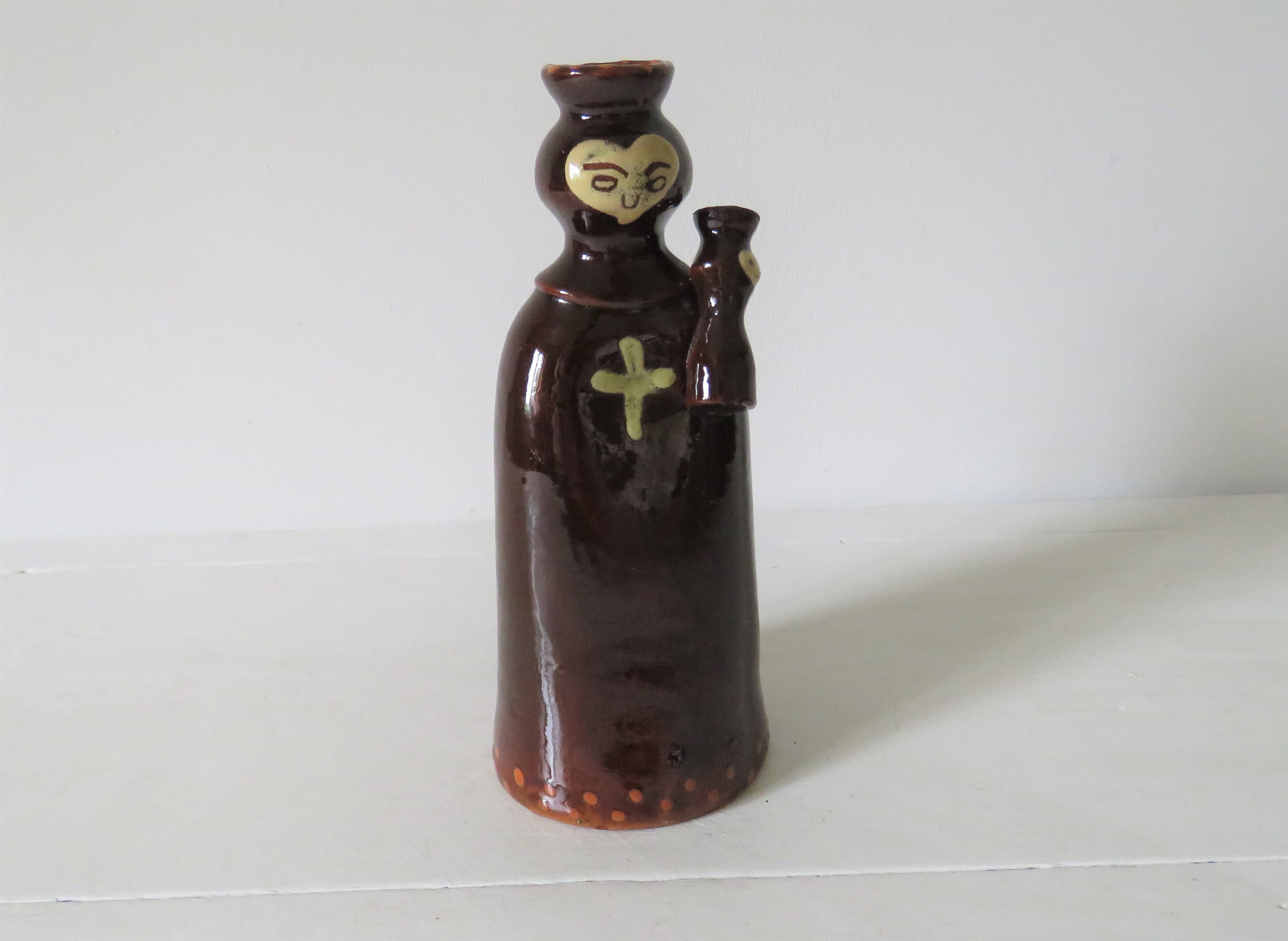 Figurine Vintage Français, Figurine St Anthony, de Poterie, Moine Poterie