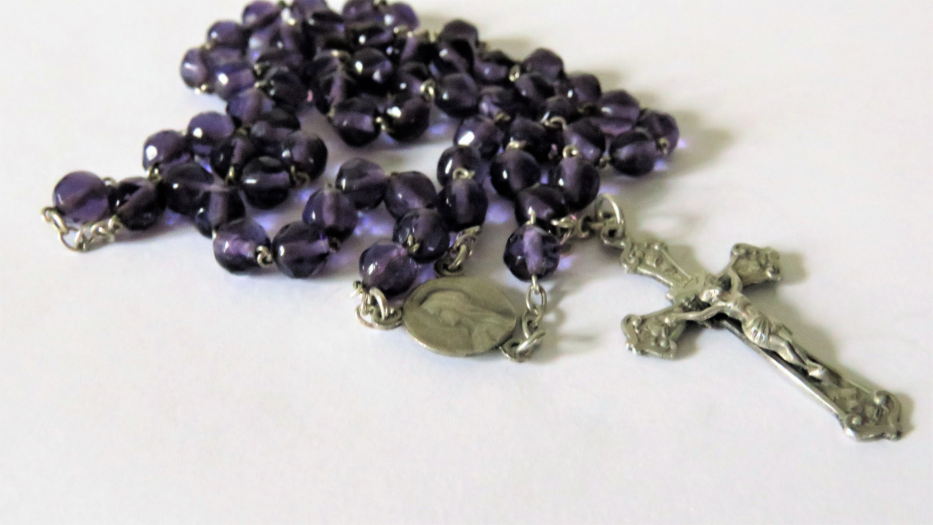 Chapelet Antique et Boîte Souvenir de Rome, Chapelet 52cm