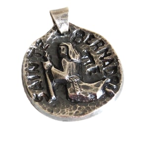 Vintage St. Bernadette Medal: Handcrafted French Religious Pendant