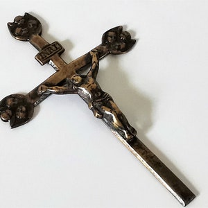 Antique French Bronze Mission Crucifix: Souvenir du Jubilee 1851