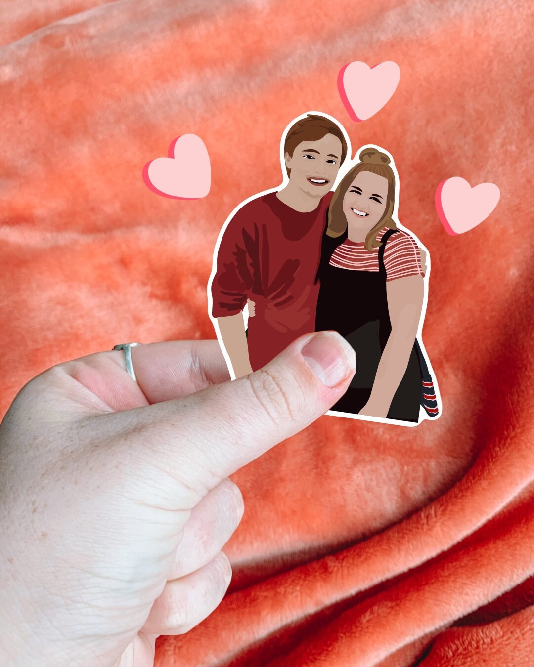 Custom Face Sticker Custom Portrait Stickers Custom Drawing Etsy