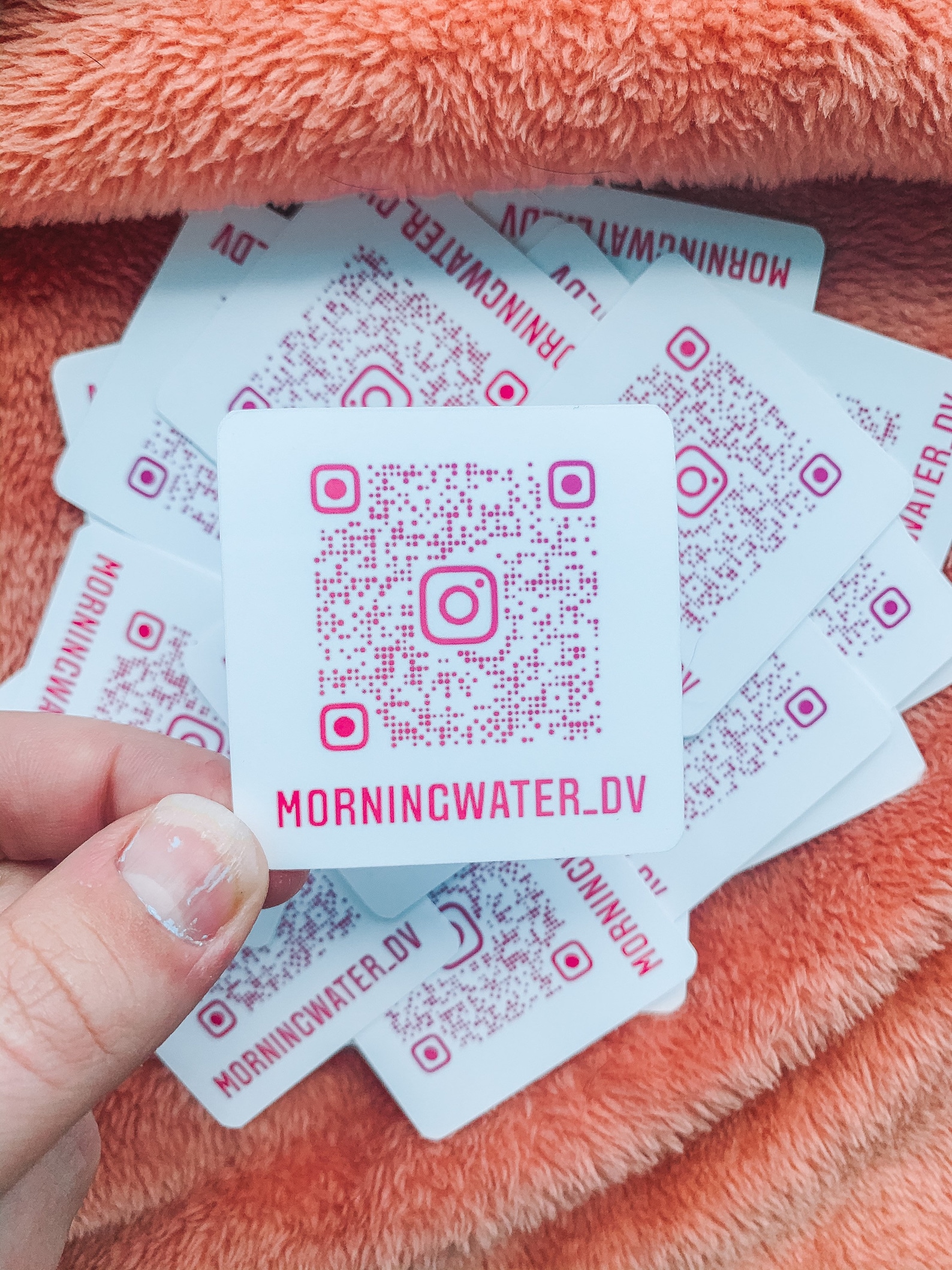 Custom QR code waterproof stickers wholesale small business Etsy