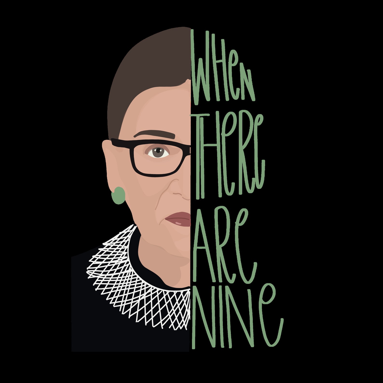 When There Are Nine RBG Quote Ruth Bader Ginsburg Sticker Etsy