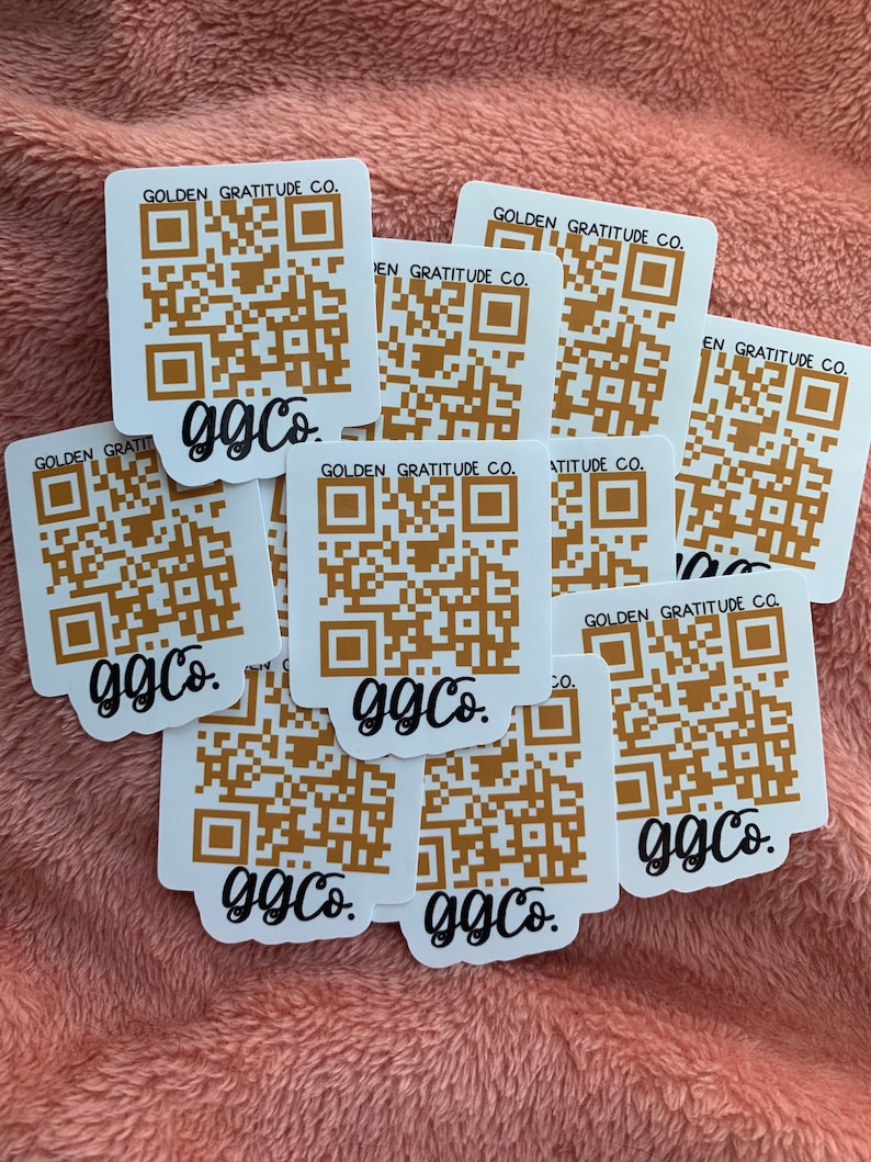 Custom QR code waterproof stickers wholesale small business Etsy