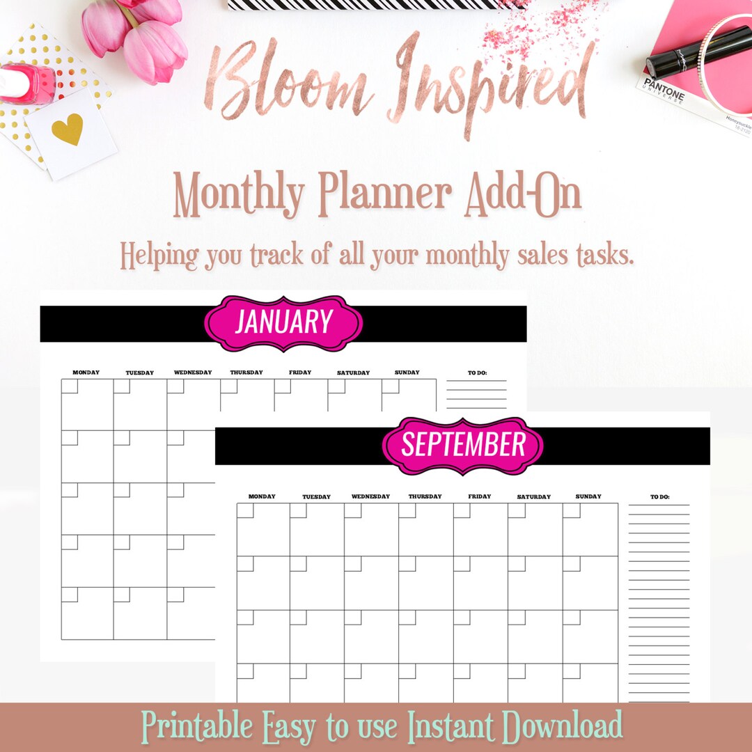 Direct Sales Printable Monthly Planner Pure Romance, Thirty One ...