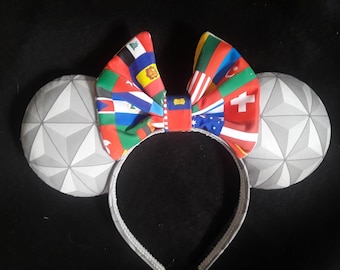 New Epcot Handmade Custom Mouse Ears inspired by Disney, Epcot ears