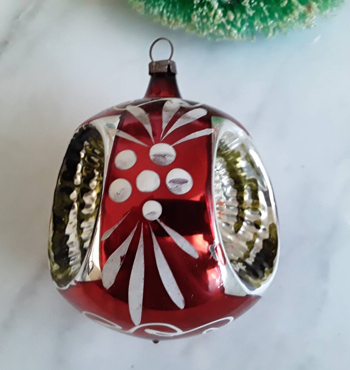Vintage Indent Christmas Ornaments 